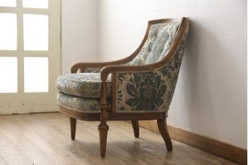 中古　DREXEL HERITAGE(ドレクセルヘリテイジ)　Upholstery(アップホルスタリー)　ローバックチェア(アームチェア、1人掛けソファ)(定価約45万円)(R-051778)