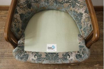 中古　DREXEL HERITAGE(ドレクセルヘリテイジ)　Upholstery(アップホルスタリー)　ローバックチェア(アームチェア、1人掛けソファ)(定価約45万円)(R-051778)