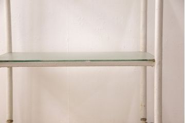 和製アンティーク　シャビーな風合いがお洒落な医療用キャスターワゴン(ケビント、トロリー、キッチンワゴン)(R-051780)