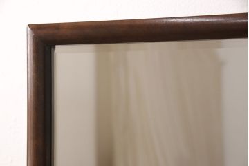 中古　美品　松本民芸家具　シンプルなデザインが魅力的なD型姿見(ミラー、鏡)(定価約12万円)(R-051781)