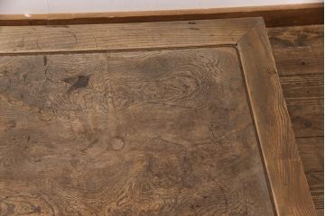 和製アンティーク　総ケヤキ材・玉杢　凝った脚のデザインがおしゃれな座卓(ローテーブル、センターテーブル)(R-051784)