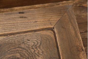 和製アンティーク　総ケヤキ材・玉杢　凝った脚のデザインがおしゃれな座卓(ローテーブル、センターテーブル)(R-051784)