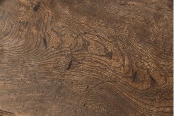 和製アンティーク　総ケヤキ材・玉杢　凝った脚のデザインがおしゃれな座卓(ローテーブル、センターテーブル)(R-051784)