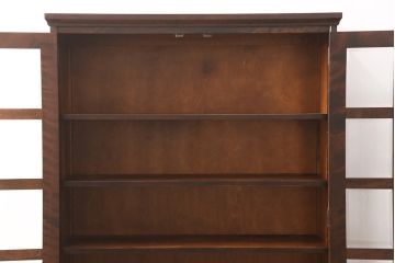 中古　美品　北海道民芸家具　和洋折衷どちらのお部屋にも馴染むブックケース(本箱、収納棚、キャビネット、飾り棚)(R-051785)