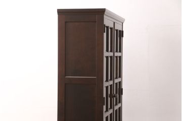 中古　美品　北海道民芸家具　和洋折衷どちらのお部屋にも馴染むブックケース(本箱、収納棚、キャビネット、飾り棚)(R-051785)