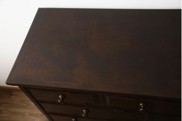 中古　北海道民芸家具　上品な佇まいの2段重ね整理タンス(チェスト、衣装箪笥、引き出し)(R-051788)
