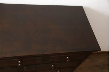 中古　北海道民芸家具　上品な佇まいの2段重ね整理タンス(チェスト、衣装箪笥、引き出し)(R-051788)