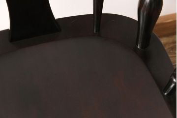 中古　美品　北海道民芸家具　HM661  クラシカルな佇まいのオックスボーアームチェア(オックスボウ、ダイニングチェア、椅子)(R-051795)
