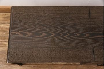 中古　美品　国産手造り家具　コンパクトに収納できてお部屋に取り入れやすい、折りたたみ式文机(折り畳み、座机、ローテーブル、座卓、小引き出し)(R-051799)
