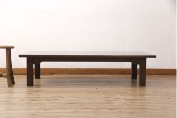 中古　美品　九州民芸家具　シンプルで取り入れやすい座卓(ローテーブル、机)(R-051809)