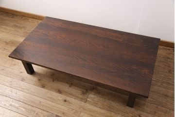 中古　美品　九州民芸家具　シンプルで取り入れやすい座卓(ローテーブル、机)(R-051809)