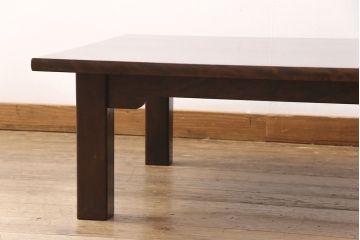 中古　美品　九州民芸家具　シンプルで取り入れやすい座卓(ローテーブル、机)(R-051809)
