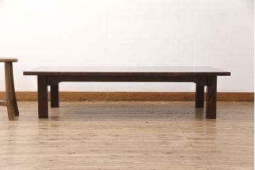 中古　美品　九州民芸家具　シンプルで取り入れやすい座卓(ローテーブル、机)(R-051809)