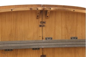 中古　DREXEL HERITAGE(ドレクセルヘリテイジ)　アメリカ輸入モデル　格調高いデザインが魅力的なニレ材製エクステンションテーブル(拡張式テーブル、ダイニングテーブル)(R-051812)