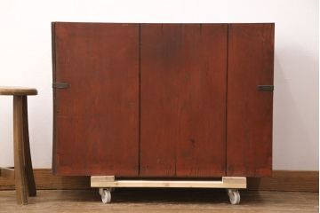 和製アンティーク　希少!細かなものの収納にもぴったり、引き出し24杯の総ケヤキ材の薬箪笥(チェスト、小箪笥、収納箪笥)(R-051816)