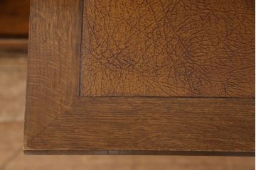 イギリスアンティーク　オーク材　サイドバイサイド　左右対称のデザインがおしゃれなキャビネット(ブックケース、本箱、収納棚、サイドキャビネット)(R-051820)