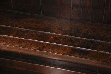 中古　美品　松本民芸家具　#36型皿棚　深い色合いと独特の木目が美しい食器棚(収納棚、カップボード)(定価約40万円)(R-051822)