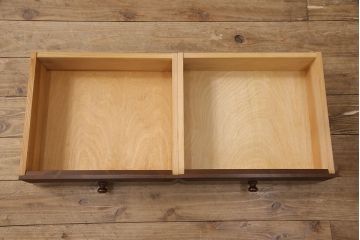 中古　美品　松本民芸家具　シックな雰囲気がおしゃれなA型食器棚(カップボード、キャビネット、収納棚、戸棚)(定価約50万円)(R-051823)