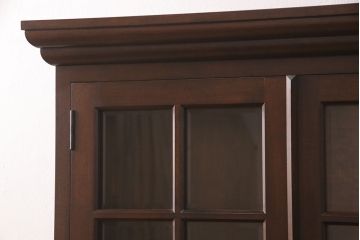 中古　美品　松本民芸家具　シックな雰囲気がおしゃれなA型食器棚(カップボード、キャビネット、収納棚、戸棚)(定価約50万円)(R-051823)