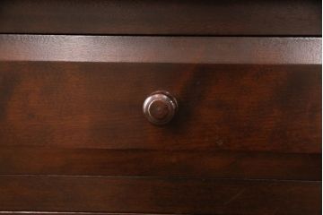 中古　美品　松本民芸家具　シックな雰囲気がおしゃれなA型食器棚(カップボード、キャビネット、収納棚、戸棚)(定価約50万円)(R-051823)