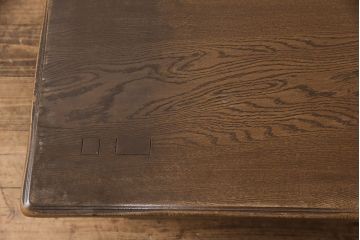 ビンテージ　美品　神戸洋家具　永田良介商店　特注品　民芸風　シンプルなデザインがお部屋に取り入れやすいナラ材製ローテーブル(座卓、センターテーブル、ヴィンテージ)(R-051825)