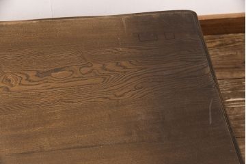 ビンテージ　美品　神戸洋家具　永田良介商店　特注品　民芸風　シンプルなデザインがお部屋に取り入れやすいナラ材製ローテーブル(座卓、センターテーブル、ヴィンテージ)(R-051825)