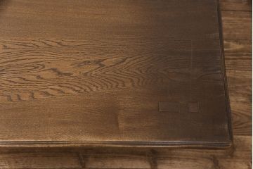 ビンテージ　美品　神戸洋家具　永田良介商店　特注品　民芸風　シンプルなデザインがお部屋に取り入れやすいナラ材製ローテーブル(座卓、センターテーブル、ヴィンテージ)(R-051825)