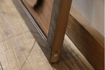 アンティーク建具　楠木(クスノキ)材　梅の木と笹の彫刻がお見事!!　和の風情を高める彫刻欄間(明かり取り、明り取り)(R-051831)