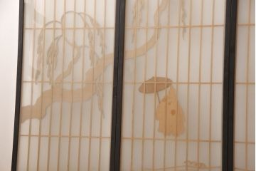 アンティーク建具　ディスプレイとしてもおすすめの書院戸4枚セット(窓、引き戸)(R-051834)