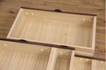 中古　美品　青木産業製　上質な和の雰囲気香る階段箪笥(江戸整理タンス、収納箪笥、和タンス)(定価約25万円)(R-051839)