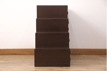 中古　美品　青木産業製　上質な和の雰囲気香る階段箪笥(江戸整理タンス、収納箪笥、和タンス)(定価約25万円)(R-051839)