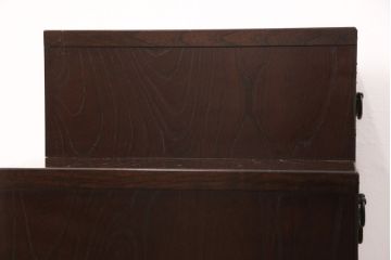 中古　美品　青木産業製　上質な和の雰囲気香る階段箪笥(江戸整理タンス、収納箪笥、和タンス)(定価約25万円)(R-051839)