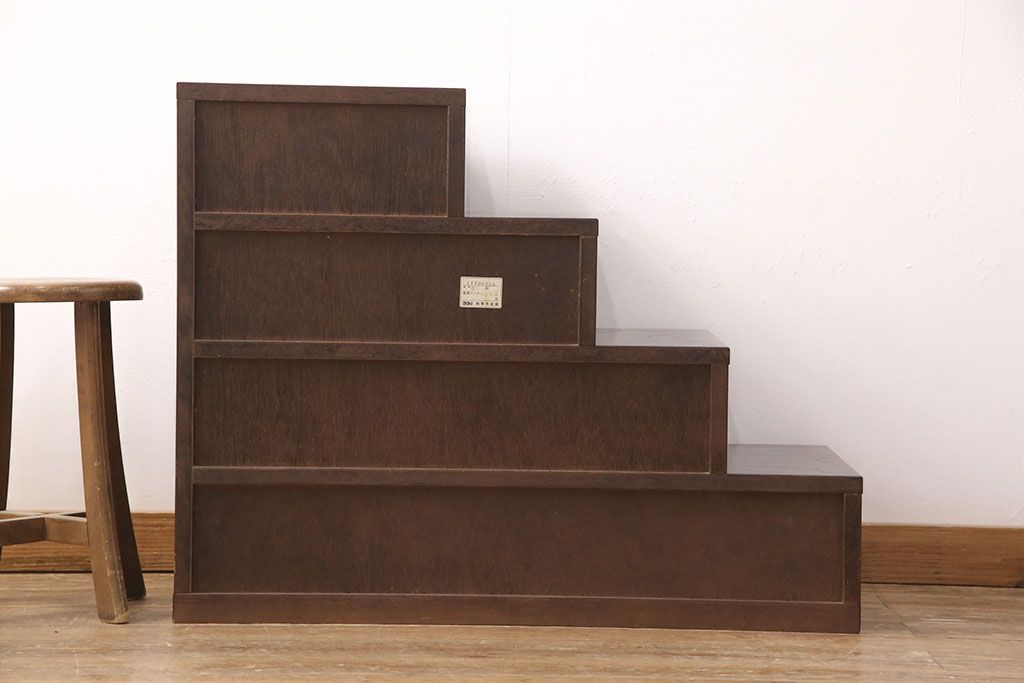 中古　美品　青木産業製　上質な和の雰囲気香る階段箪笥(江戸整理タンス、収納箪笥、和タンス)(定価約25万円)(R-051839)