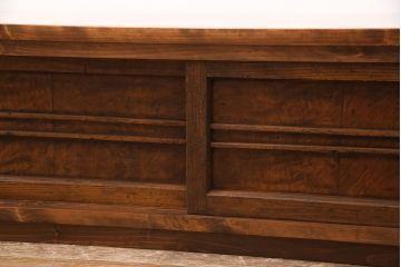 ラフジュ工房オリジナル　古建具リメイク　明るい木色がレトロな印象を高めるローボード(テレビ台、テレビボード、収納棚、リビング収納)(R-051852)