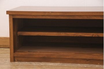 ラフジュ工房オリジナル　古建具リメイク　落ち着きのある和の雰囲気漂うテレビ台(ローボード、テレビボード、収納棚、戸棚)(R-051853)