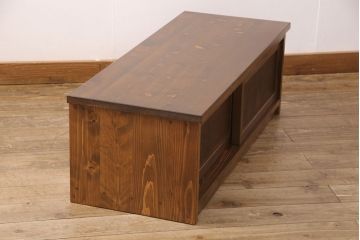 ラフジュ工房オリジナル　古建具リメイク　落ち着きのある和の雰囲気漂うテレビ台(ローボード、テレビボード、収納棚、戸棚)(R-051853)
