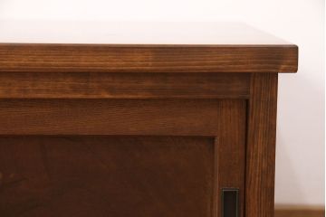 ラフジュ工房オリジナル　古建具リメイク　落ち着きのある和の雰囲気漂うテレビ台(ローボード、テレビボード、収納棚、戸棚)(R-051853)