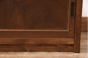 ラフジュ工房オリジナル　古建具リメイク　落ち着きのある和の雰囲気漂うテレビ台(ローボード、テレビボード、収納棚、戸棚)(R-051853)