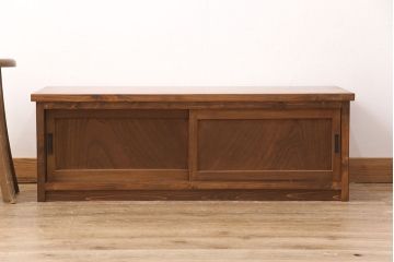 ラフジュ工房オリジナル　古建具リメイク　落ち着きのある和を演出するテレビ台(ローボード、テレビボード、収納棚、リビング収納)(R-051854)