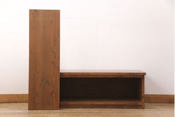 ラフジュ工房オリジナル　古建具リメイク　落ち着きのある和を演出するテレビ台(ローボード、テレビボード、収納棚、リビング収納)(R-051854)