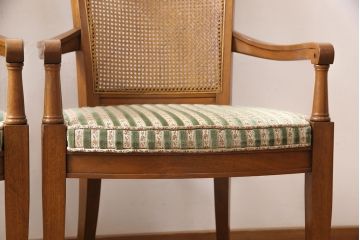 中古　DREXEL HERITAGE(ドレクセルヘリテイジ)　FRANCESCA(フランチェスカ)シリーズ　J917　優美なアームチェア2脚セット(ダイニングチェア、椅子)(2脚定価　約44万円)(R-051855)