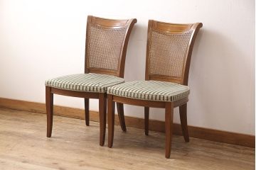 中古　DREXEL HERITAGE(ドレクセルヘリテイジ)のFRANCESCA(フランチェスカ)シリーズ　J917　気品のあるサイドチェア2脚セット(ダイニングチェア、椅子)(2脚定価　約32万円)(R-051856)