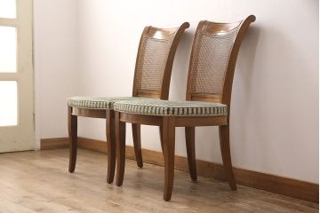 中古　DREXEL HERITAGE(ドレクセルヘリテイジ)のFRANCESCA(フランチェスカ)シリーズ　J917　気品のあるサイドチェア2脚セット(ダイニングチェア、椅子)(定価約16万円・1脚)(R-051857)