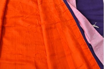 アンティーク着物　飛鶴に梅　刺繍打掛(正絹、古布)(R-051870)