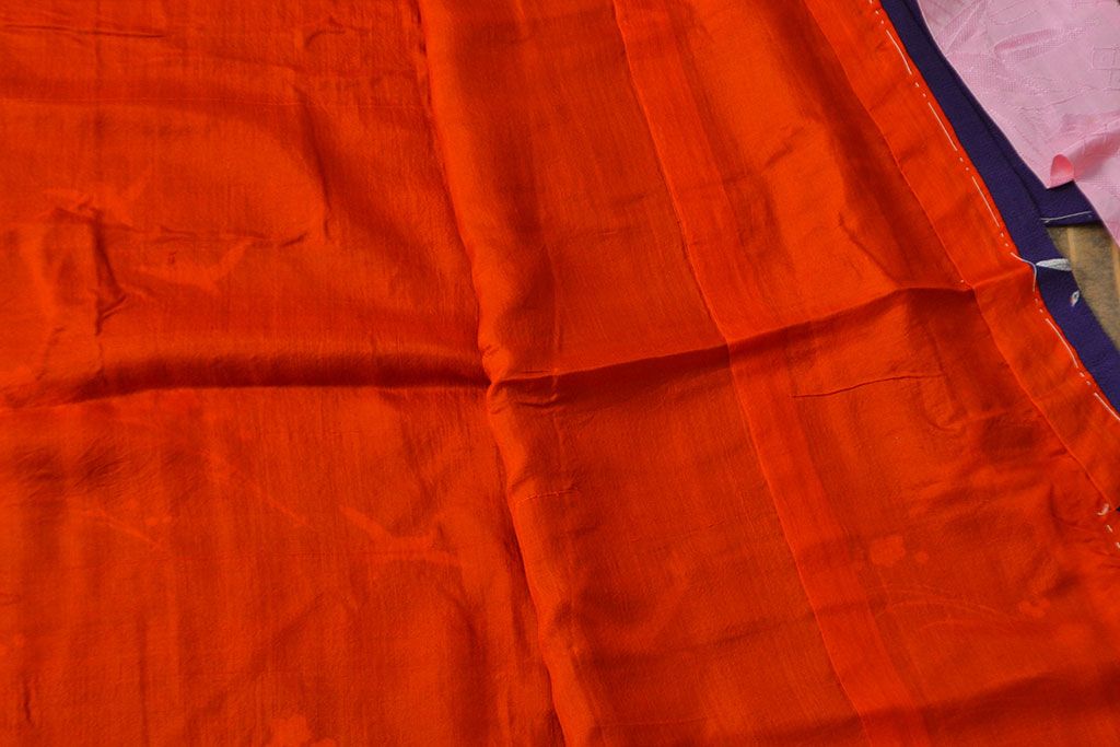 アンティーク着物　飛鶴に梅　刺繍打掛(正絹、古布)(R-051870)