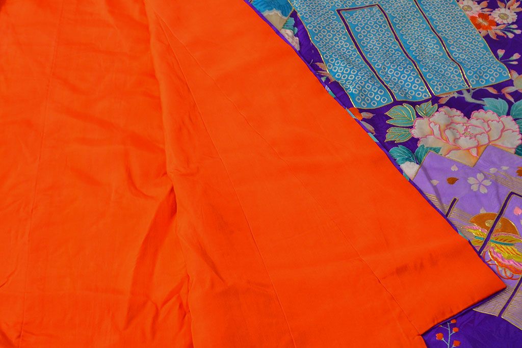 アンティーク着物　刺繍打掛(正絹、古布)(R-051871)