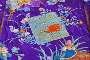 アンティーク着物　刺繍打掛(正絹、古布)(R-051871)