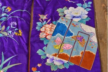 アンティーク着物　刺繍打掛(正絹、古布)(R-051871)