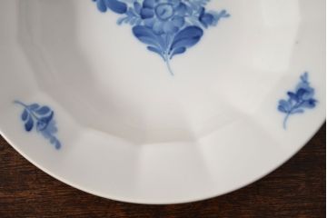 ROYAL COPENHAGEN  ロイヤルコペンハーゲン　ブルーフラワー　ファイアンス　プリンセス　お皿　4点セット(菓子皿、洋食器、4枚セット)(R-051876)