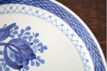 ROYAL COPENHAGEN  ロイヤルコペンハーゲン　ブルーフラワー　ファイアンス　プリンセス　お皿　4点セット(菓子皿、洋食器、4枚セット)(R-051876)